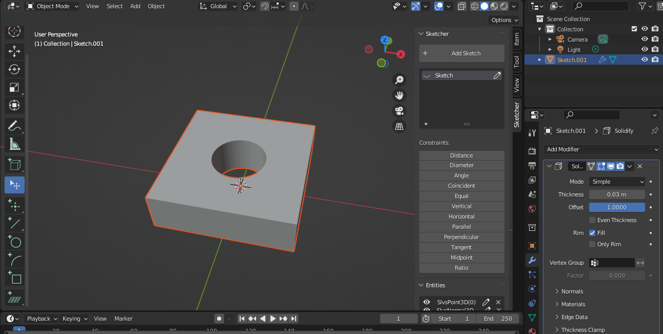 CAD Sketcher: Blender und Solvespace – Enes' Essays